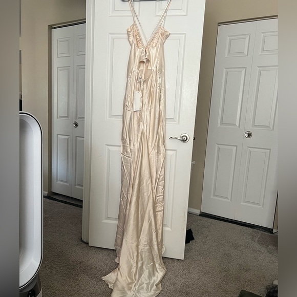 NWT Shona Joy La Lune Ruched Bodice Maxi Dress - Picture 8 of 11